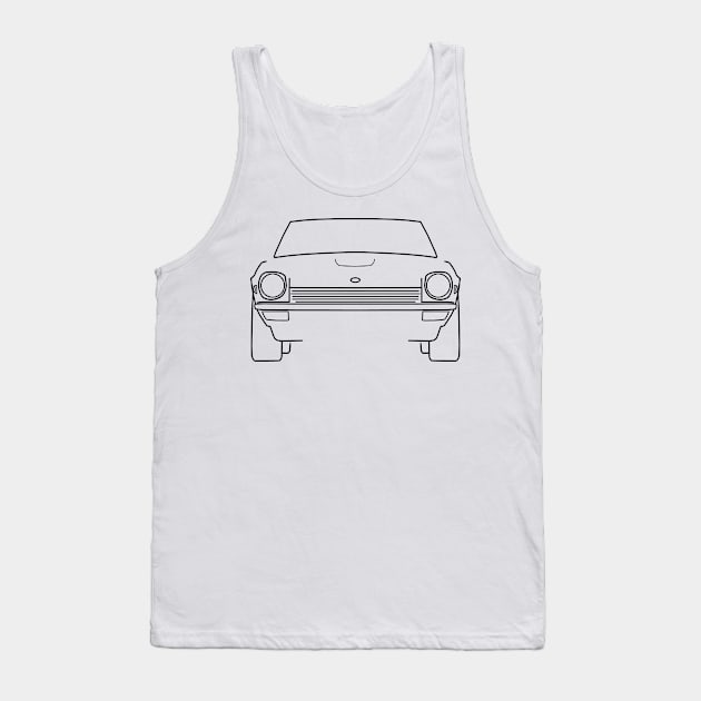 Datsun 240Z classic car outline (black) Tank Top by soitwouldseem